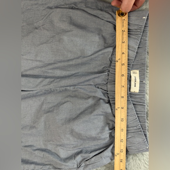 Everlane The Easy Pant Size Medium Organic Cotton Twill Coastal Denim Stripe - Picture 10 of 16